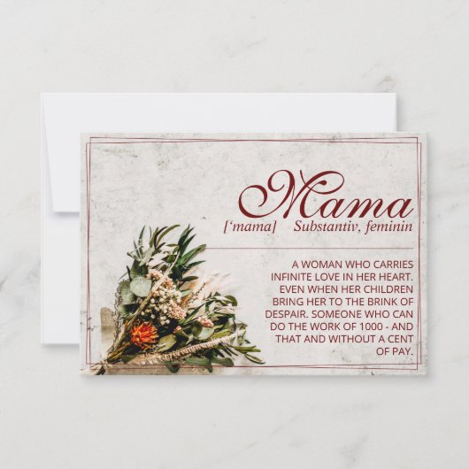 Mama - gewoon onvervangbaar - Bouquet (Voorkant)