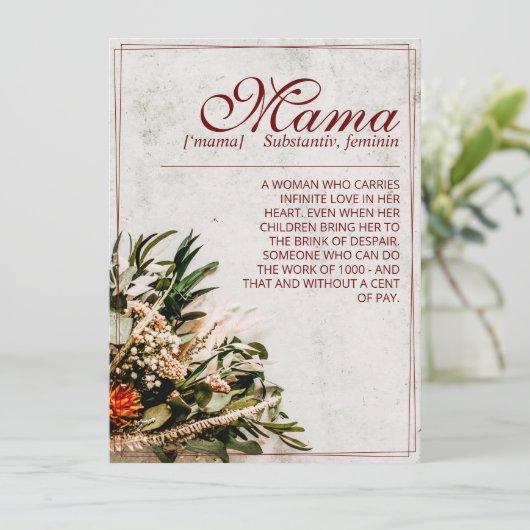 Mama - gewoon onvervangbaar - Bouquet (Staand voorkant)