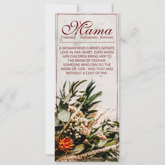 Mama - gewoon onvervangbaar - Bouquet (Voorkant)