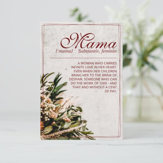 Mama - gewoon onvervangbaar - Bouquet (Staand voorkant)