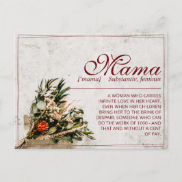 Mama - gewoon onvervangbaar - Bouquet Feestdagenkaart