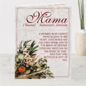 Mama - gewoon onvervangbaar - Bouquet Kaart (Voorkant)