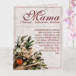 Mama - gewoon onvervangbaar - Bouquet Kaart
