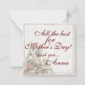 Mama - gewoon onvervangbaar - Bouquet Notitiekaartje (Achterkant)