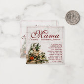 Mama - gewoon onvervangbaar - Bouquet Notitiekaartje (Voorkant / Achterkant in situ)