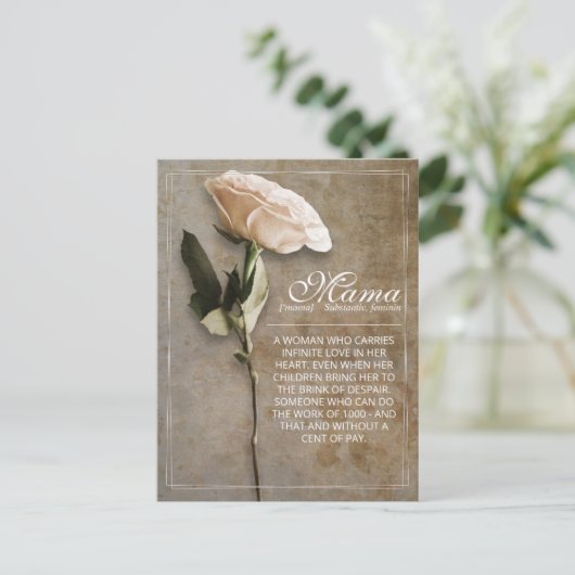 Mama - gewoon onvervangbaar -  feestdagenkaart (Staand voorkant)