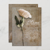 Mama - gewoon onvervangbaar -  feestdagenkaart (Voorkant / Achterkant)