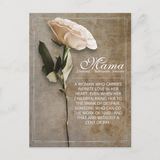 Mama - gewoon onvervangbaar -  feestdagenkaart (Voorkant)