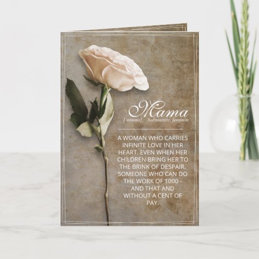 Mama - gewoon onvervangbaar -  kaart (Voorkant)