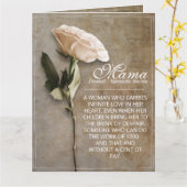 Mama - gewoon onvervangbaar -  kaart (Gele Bloem)