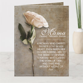 Mama - gewoon onvervangbaar -  kaart