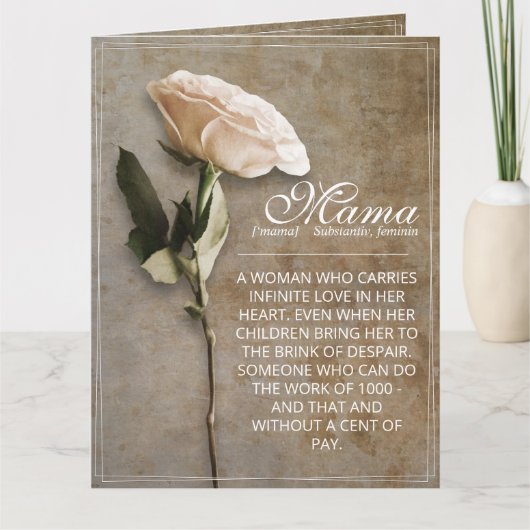 Mama - gewoon onvervangbaar -  kaart (Voorkant)