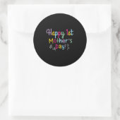Mama Gift Happy First Moederdag Ronde Sticker (Tas)