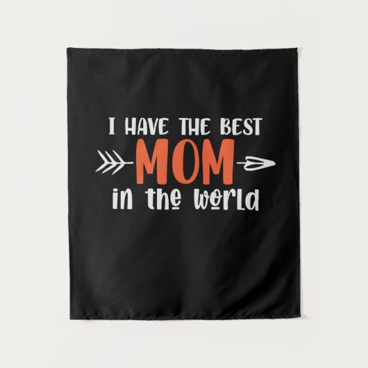 Mama Gift ik heb de beste mama. Wandkleed (Voorkant)
