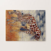 Mama Giraffe 🦒 en Baby Legpuzzel (Horizontaal)