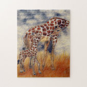Mama Giraffe 🦒 en Baby Legpuzzel (Verticaal)