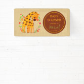 Mama Giraffe en Kalf Baby shower Spandoek (Insitu)