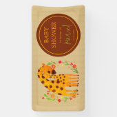 Mama Giraffe en Kalf Baby shower Spandoek (Verticaal)