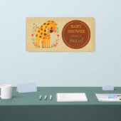 Mama Giraffe en Kalf Baby shower Spandoek (Beurs)