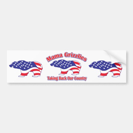Mama Gizzlies Bumpersticker (Voorkant)