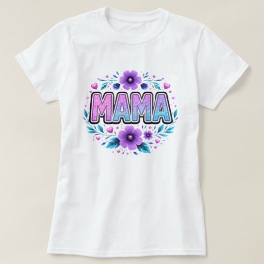 Mama Glitter Sparkle T-shirt - Moederdag cadeau v (Design voorkant)