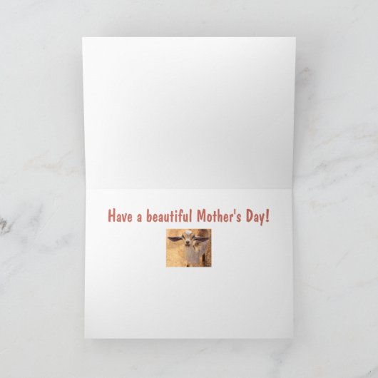 Mama Goat Moederdag Kaart (Binnen)