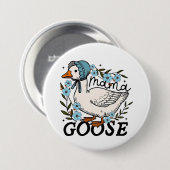 Mama Goose Gekke Goose Moederdag Ronde Button 7,6 Cm (Voorkant /achterkant)