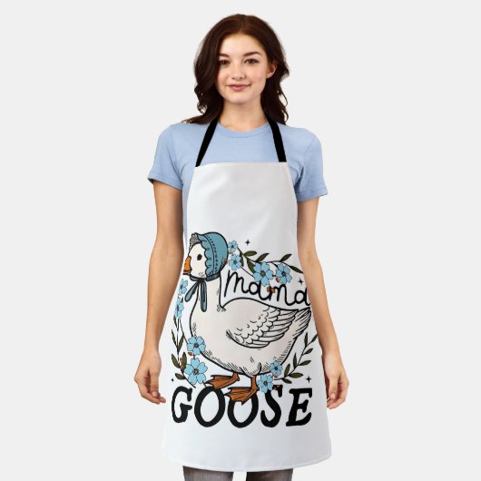 Mama Goose Gekke Goose Moederdag Schort (Gedragen)