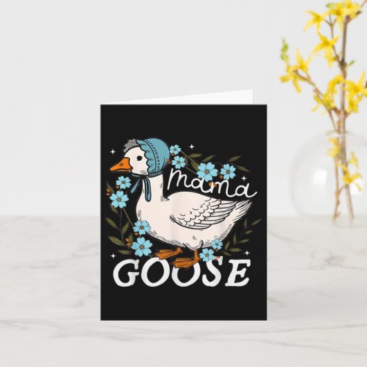 Mama Goose Mama Joke Grappige Mama Gekke Moederdag Kaart (Gele Bloem)