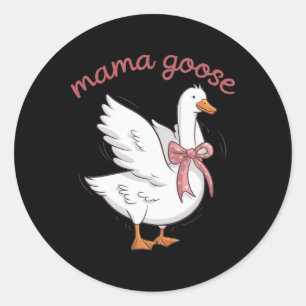 Mama Goose Mama Joke Grappige Mama Gekke Moederdag Ronde Sticker