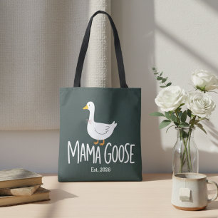 Mama Goose Minimalistische Cute Mama Illustratie Tote Bag