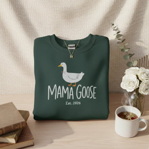 Mama Goose Minimalistische Illustratie van Moeders Trui