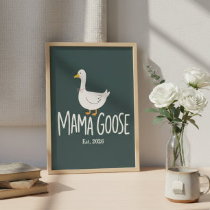 Mama Goose Minimalistische Moderne Moederschap Kun Foto Afdruk