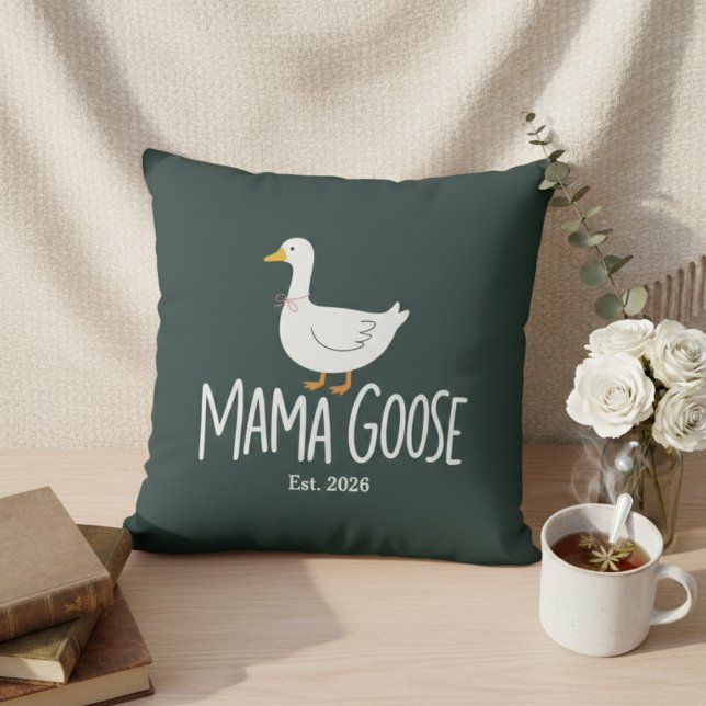 Mama Goose Minimalistische Moderne Moederschapskun Kussen (Creator heeft geüpload)