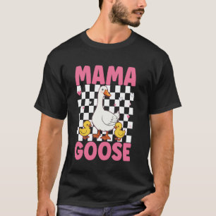 Mama Goose Moederdag Mooie Bloemige Moeder Boerder T-shirt