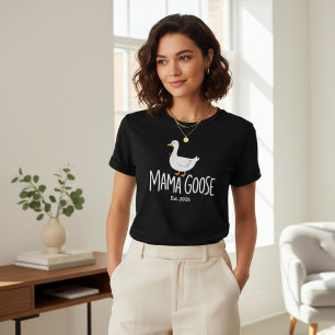 Mama Goose Schattig Minimalistisch Modern Moedersc T-shirt