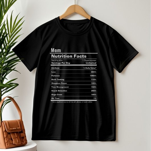 Mama Grappige Moederdag Voedingsfeiten T-shirt
