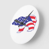 Mama Grizzlie - Grizzly Beer Clock Ronde Klok (Hoek)