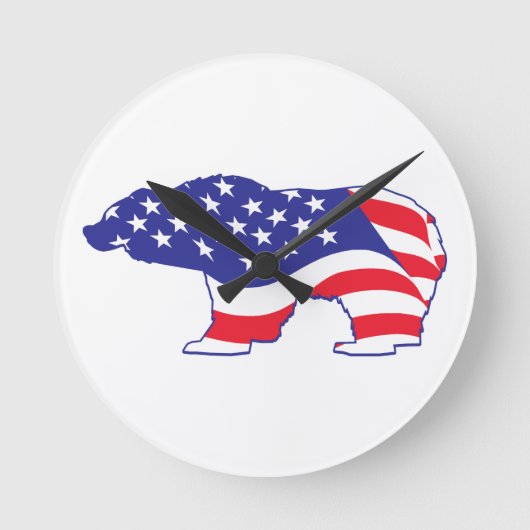 Mama Grizzlie - Grizzly Beer Clock Ronde Klok (Voorkant)