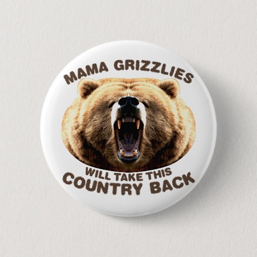 Mama Grizzlies Ronde Button 5,7 Cm (Voorkant)