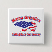 Mama Grizzlies Vierkante Button 5,1 Cm (Voorkant)