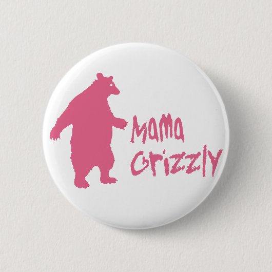 Mama Grizzly Ronde Button 5,7 Cm (Voorkant)
