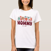 Mama Groovy Bloem Retro  Bloemen Moeder T-shirt (Voorkant)