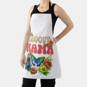 Mama Groovy Floral, Hippie Kleurrijke moeder Schort (Insitu)