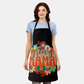 Mama Groovy Floral, Retro  Mom Schort (Gedragen)