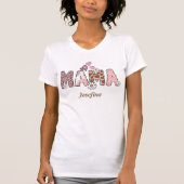 Mama Groovy met aangepaste naam Matching T-shirt (Voorkant)