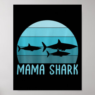 Mama haai moeder van 2 Moederdag Poster