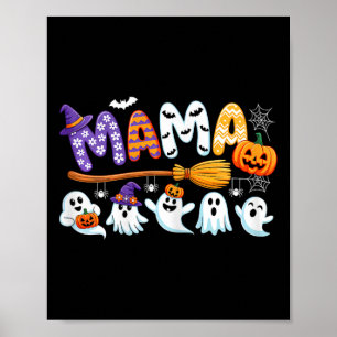 Mama Halloween Boo Ghost Horror Kostuum Grappig De Poster