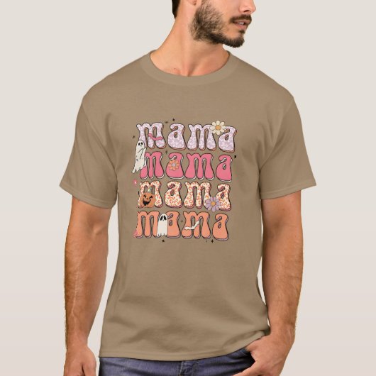 Mama Halloween vintage T-shirt (Voorkant)