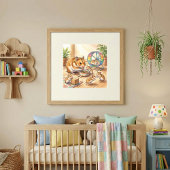 Mama Hamster en Baby's Slaapkamer Poster